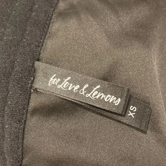 For Love & Lemons Black & Pink Floral Lace Bustier Cami Crop Top - Picture 5 of 5